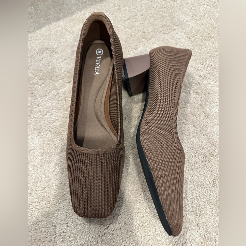Vivaia Square-Toe Chunky Heels (Melody) in Expresso brown 41.5/10 - Picture 2 of 6